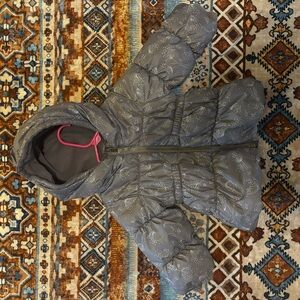 Old Navy Gray Patterned Kids Puffer Jacket